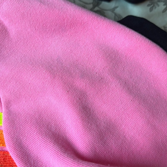 Aviator Nation - 5 STRIPE Zip up HOODIE - NEON PINK Sold out online - Size M - Picture 4 of 4